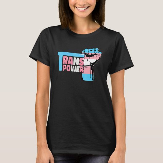 Transgender Handfist Power Trans Pride Transseksue T-shirt (Voorkant)