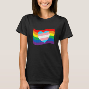 Transgender Hart Vlag Lgbtq Gay Rechten Trots Prid T-shirt