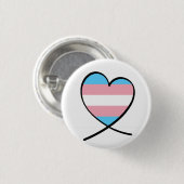 Transgender Heart Ronde Button 3,2 Cm (Voorkant /achterkant)