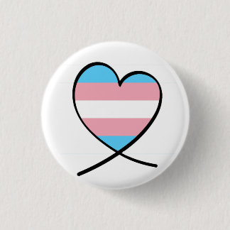 Transgender Heart Ronde Button 3,2 Cm