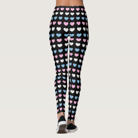 Transgender Hearts Pattern Leggings (Achterkant)