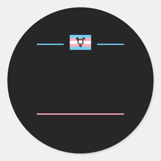 Transgender herdenkingsdag Trans LHBTQ Queer N Ronde Sticker (Voorkant)