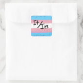 Transgender Het/zijn Persoonsvorm Sticker (Tas)