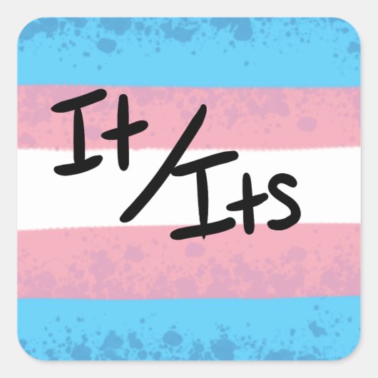 Transgender Het/zijn Persoonsvorm Sticker (Voorkant)