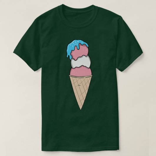 Transgender Ice Cream Trans Pride T-shirt (Design voorkant)