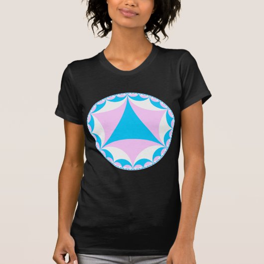 Transgender-/intersekkleuren fractal t-shirt (Voorkant)