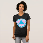 Transgender-/intersekkleuren fractal t-shirt (Voorkant volledig)
