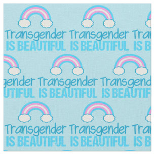 Transgender is een prachtig regenboogblauw wit stof