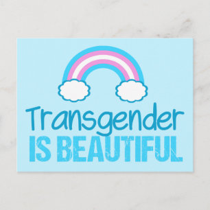 Transgender is een prachtige regenboogvlag Pride Briefkaart
