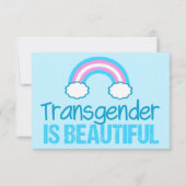 Transgender is een prachtige Trans Rainbow Flag Ka (Voorkant)