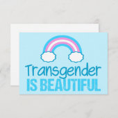 Transgender is een prachtige Trans Rainbow Flag Ka (Voorkant / Achterkant)