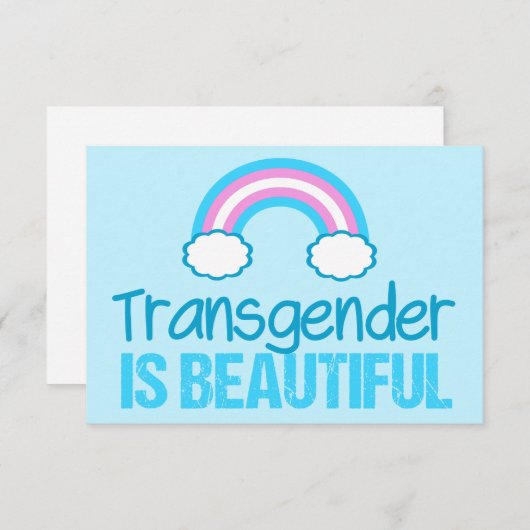 Transgender is een prachtige Trans Rainbow Flag Ka (Voorkant / Achterkant)