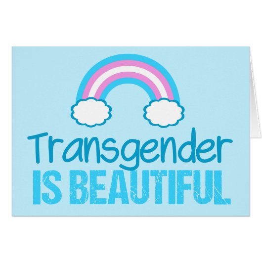Transgender is Mooi Wenskaart (Voorkant Horizontaal)
