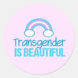 Transgender is prachtig ronde sticker