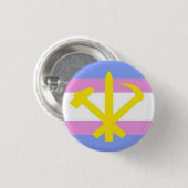 transgender juche pin ronde button 3,2 cm (Voorkant /achterkant)