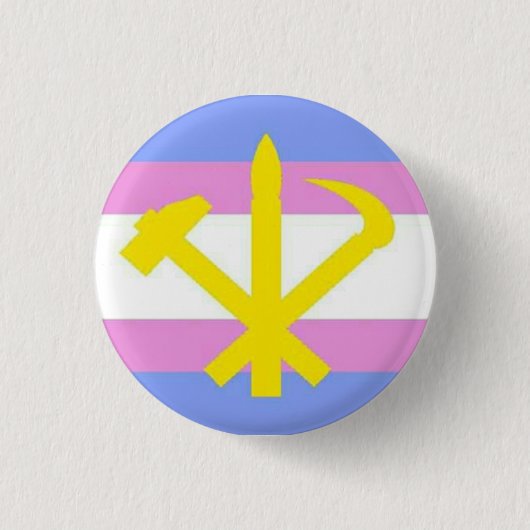 transgender juche pin ronde button 3,2 cm (Voorkant)