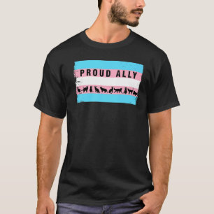 Transgender Katten Transgender Vlag Trots Bondgeno T-shirt