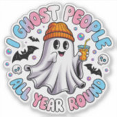 Transgender Leuke Halloween – Ik spook mensen Sticker (Voorkant)
