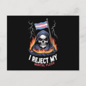 Transgender LGBT Pride Ik verwerp Mijn Sterfelijk  Briefkaart (Voorkant)
