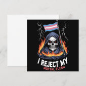 Transgender LGBT Pride Ik Verwerp Mijn Sterfelijk Kaart (Voorkant / Achterkant)