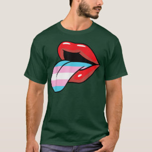 Transgender lips en Tongue LGBT-Q Trans Pride Fla T-shirt