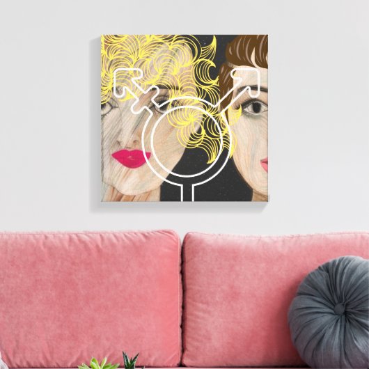 Transgender Love Canvas Afdruk (Insitu (Woonkamer))