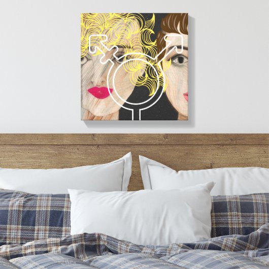 Transgender Love Canvas Afdruk (Insitu (Slaapkamer))