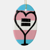 Transgender Love jezelf Keramisch Ornament (Rechts)
