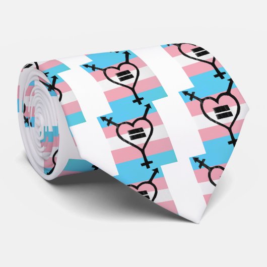 Transgender Love jezelf Stropdas (Opgerold)