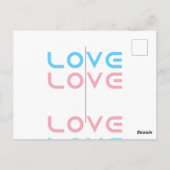 Transgender Love Love Love Geldbeutel  Briefkaart (Achterkant)