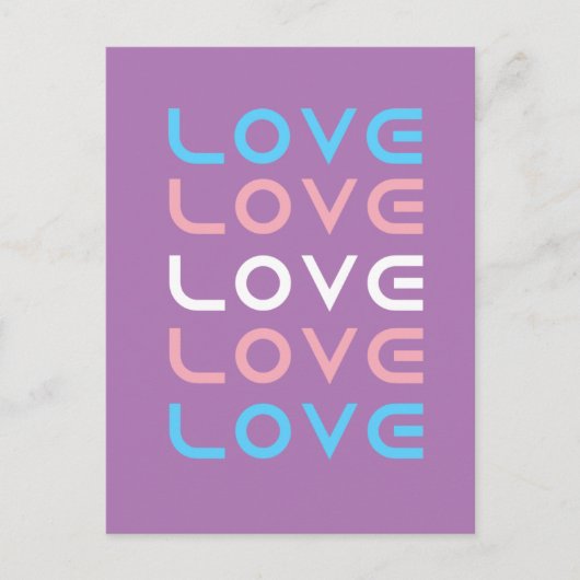 Transgender Love Love Love Geldbeutel  Briefkaart (Voorkant)