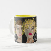 Transgender Love Tweekleurige Koffiemok (Voorkant links)