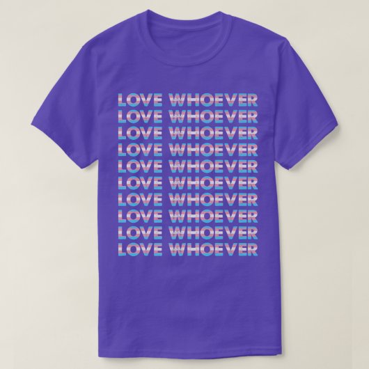 Transgender Love who lesbian gay pride maand L T-shirt (Design voorkant)