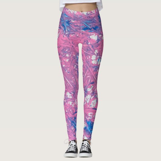 Transgender Marmer Kunstwerk Leggings (Voorkant)