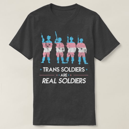 Transgender Militaire Steun Trans Rights 5965 T-shirt (Design voorkant)