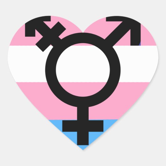 Transgender MTF FTM Awareness Pride Sticker (Voorkant)
