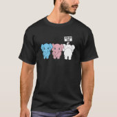 Transgender Nonbinary Elephants Be You Be Proud T-shirt (Voorkant)