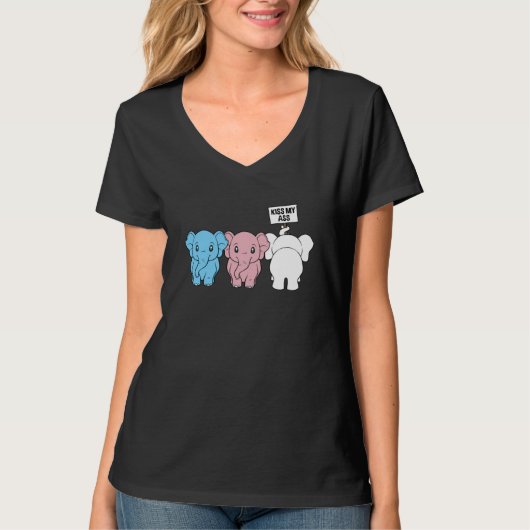 Transgender Nonbinary Elephants  Be You Be Proud T-shirt (Voorkant)