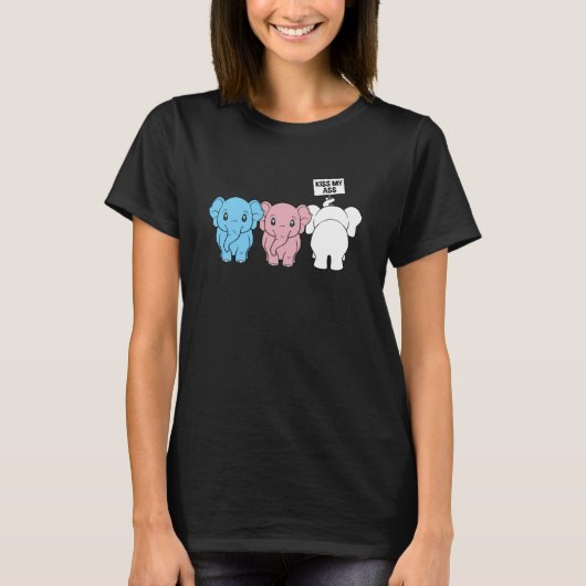 Transgender Nonbinary Elephants  Be You Be Proud T-shirt (Voorkant)