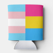 Transgender Panseksueel Dubbele Pride Vlag Blikjeskoeler (Achterkant)