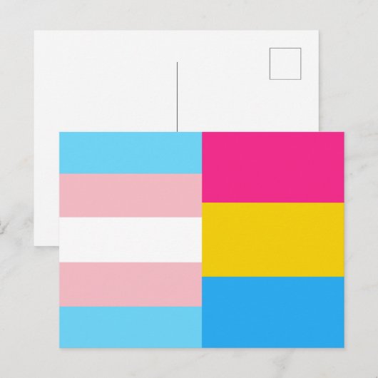 Transgender Panseksueel Dubbele Pride Vlag Briefkaart (Voorkant / Achterkant)