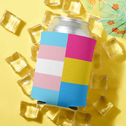 Transgender Pansexual Dual Pride Flag Blikjeskoeler (Insitu Zomer)
