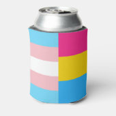 Transgender Pansexual Dual Pride Flag Blikjeskoeler (Blikje Achterkant)