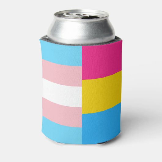 Transgender Pansexual Dual Pride Flag Blikjeskoeler (Blikje Achterkant)