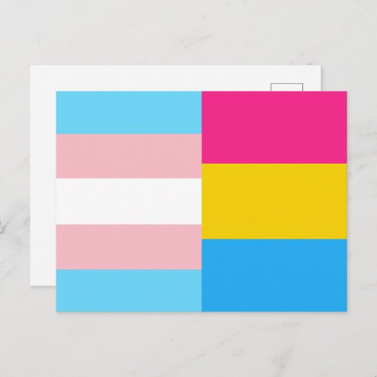Transgender Pansexual Dual Pride Flag Briefkaart (Voorkant / Achterkant)