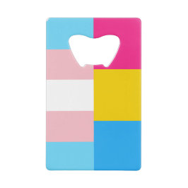 Transgender Pansexual Dual Pride Flag Creditkaart Flessenopener