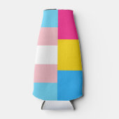 Transgender Pansexual Dual Pride Flag Flesjeskoeler (Voorkant)