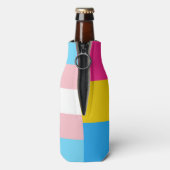 Transgender Pansexual Dual Pride Flag Flesjeskoeler (Fles Achterkant)