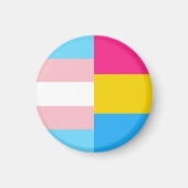 Transgender Pansexual Dual Pride Flag Magneet (Voorkant)