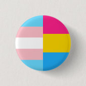 Transgender Pansexual Dual Pride Flag Ronde Button 3,2 Cm (Voorkant)